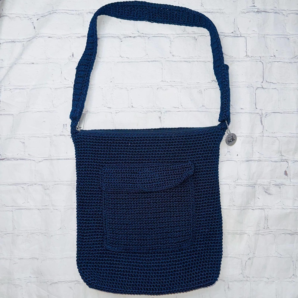 Like New The Sak Navy Blue Woven Purse